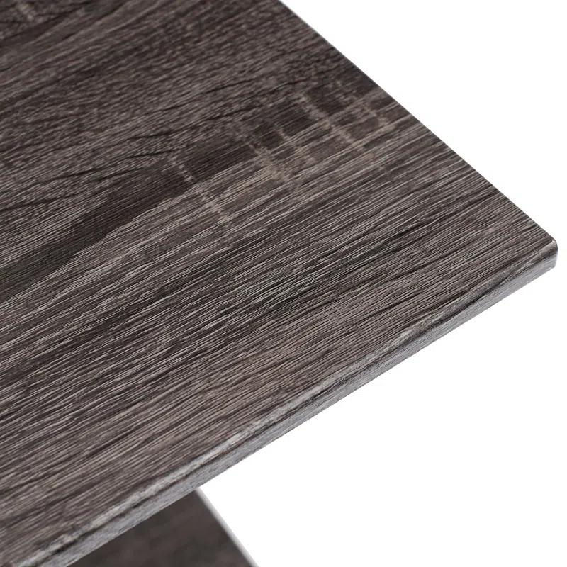 Seville Classics C Shaped End Table TV Tray on Wheels