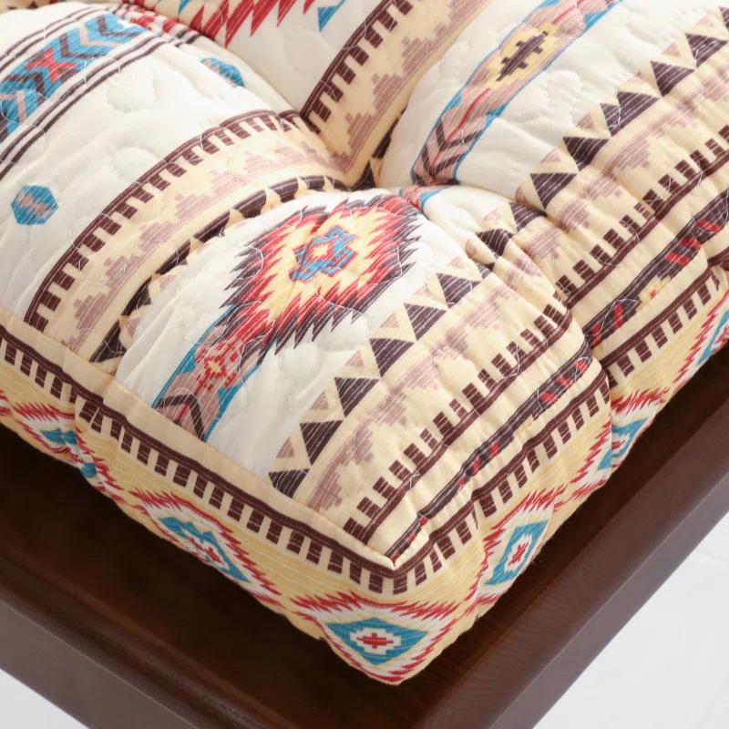 Barefoot Bungalow Quilted Reversible Indoor Chair Pad Cushion