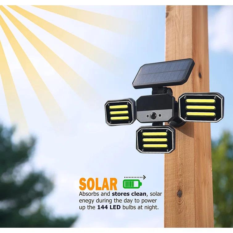 Bell + Howell Bell+Howell Bionic Solar Powered Floodlight with Remote Control, Wide Angle and Motion Activated