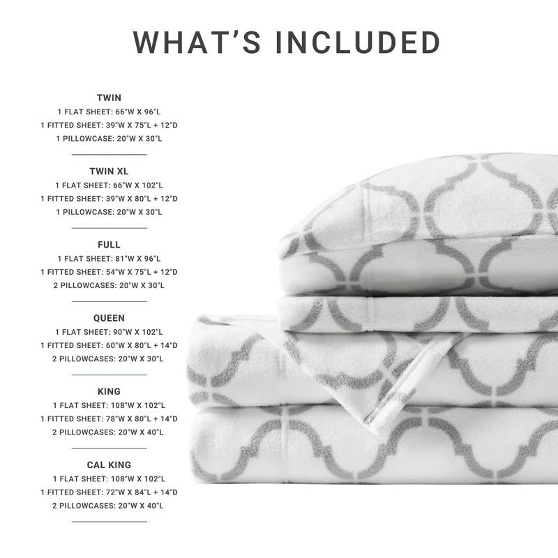 Madison Park Micro Fleece Sheet Set