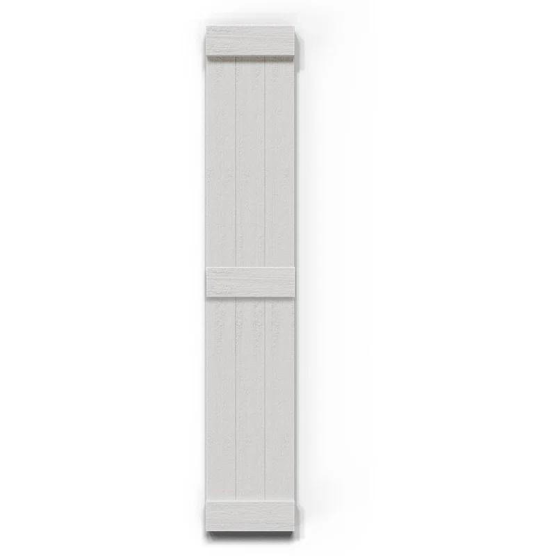 Ekena Millwork Timberthane Faux Rustic Joined Board-n-Batten Faux Wood Shutters w/End Batten