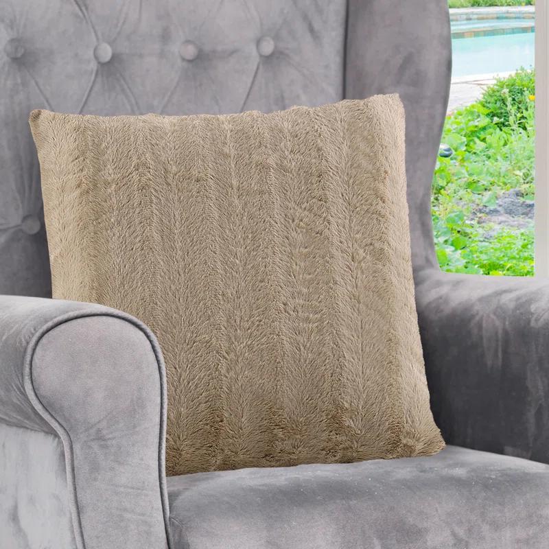Cheer Collection Faux Fur Pillow Cover