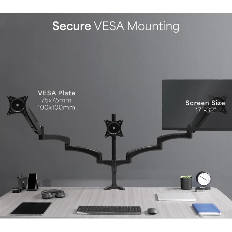 Vivo VIVO Triple Monitor Desk Mount, Screens up to 32", STAND-V300G
