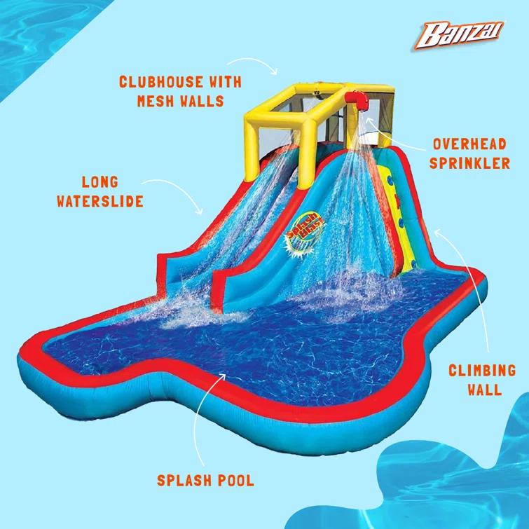 Banzai Slide N Soak Splash Park Inflatable Outdoor Kids Water Park Play Center & Reviews | Wayfair