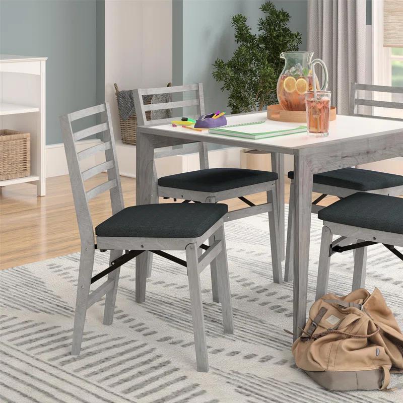 COSCO COSCO Contoured Back Wood Folding Chair with Fabric Seat (Set of 2)