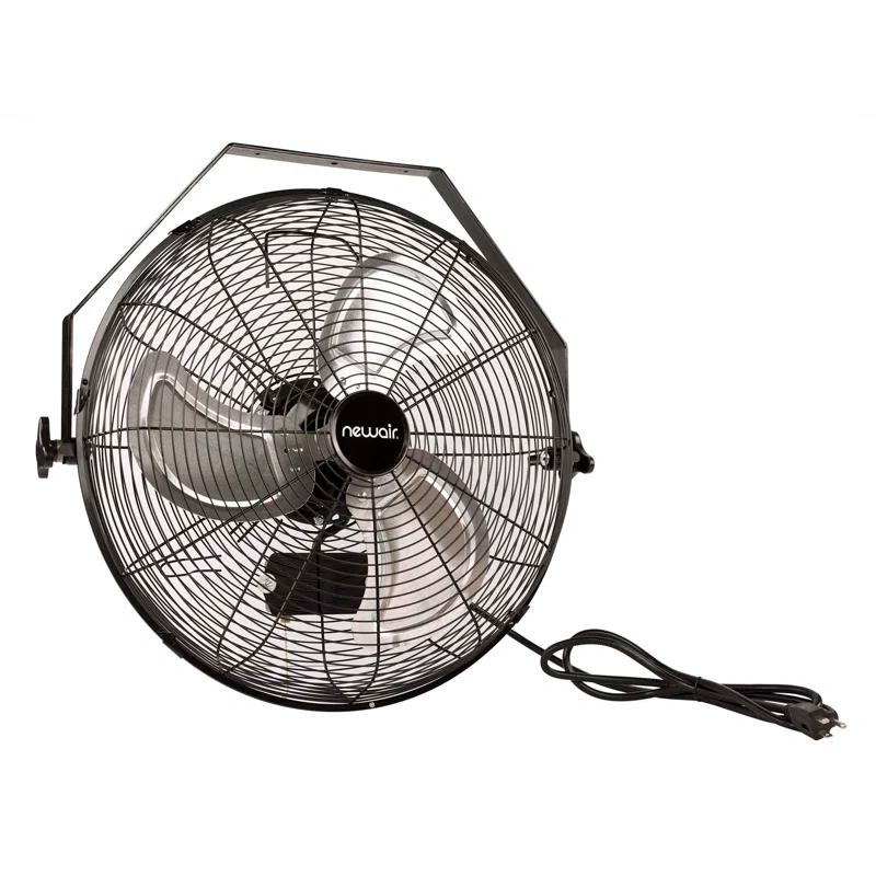 Newair Newair 18" High Velocity Wall Mount Fan, Heavy Duty Outdoor Fan, Adjustable Tilt and 3 Speeds up to 4012 CFM, Pull Chain Switch