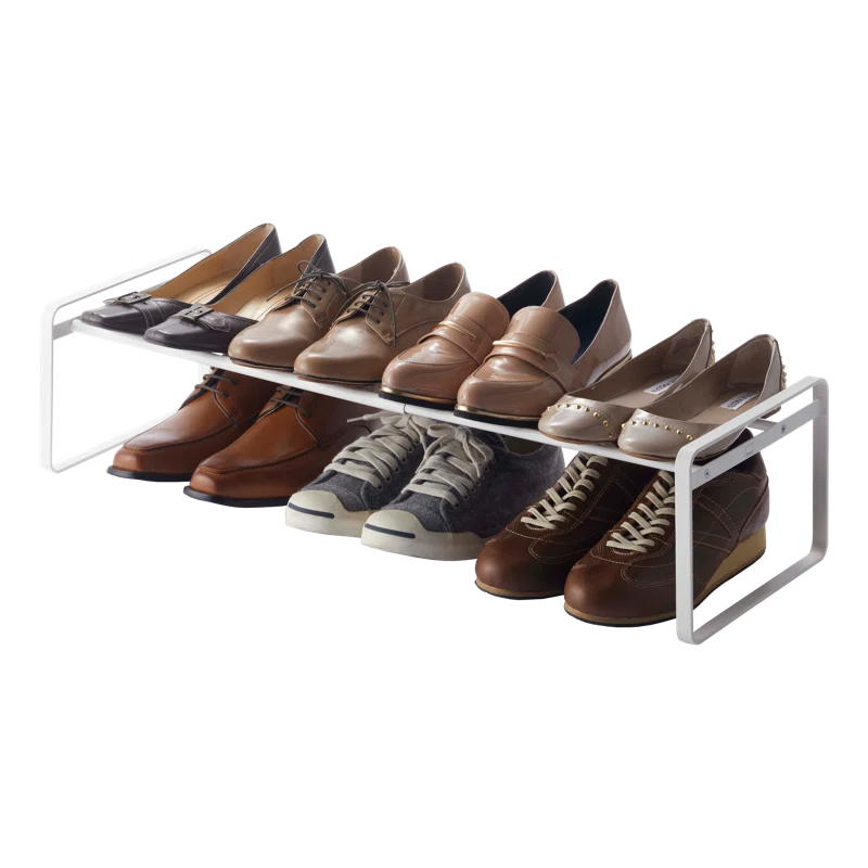 Yamazaki Home Adjustable Shoe Rack, Spacesaving Storage Solution, Steel, Expandable, Stackable