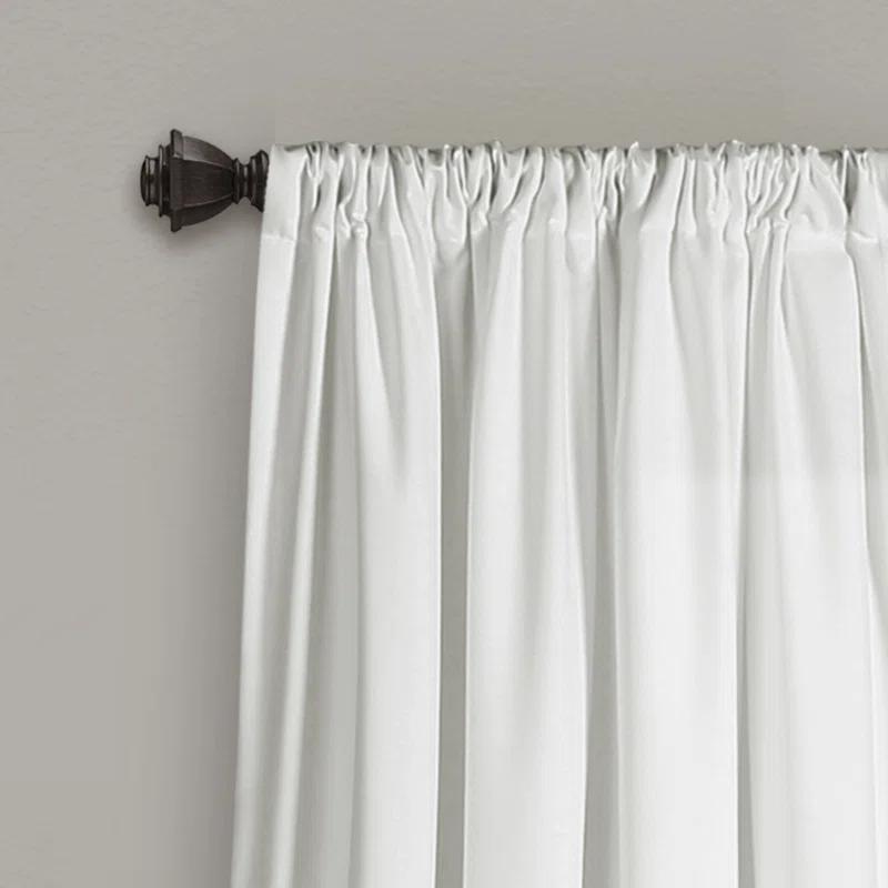 Lush Decor Allison Ruffle Polyester Semi Sheer Curtain Pair (Set of 2)