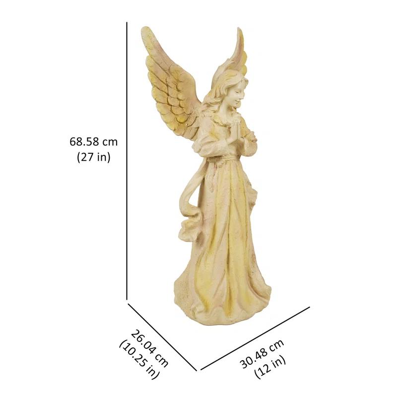 Hi-Line Gift Ltd. Standing Angel with Wings Up Statue