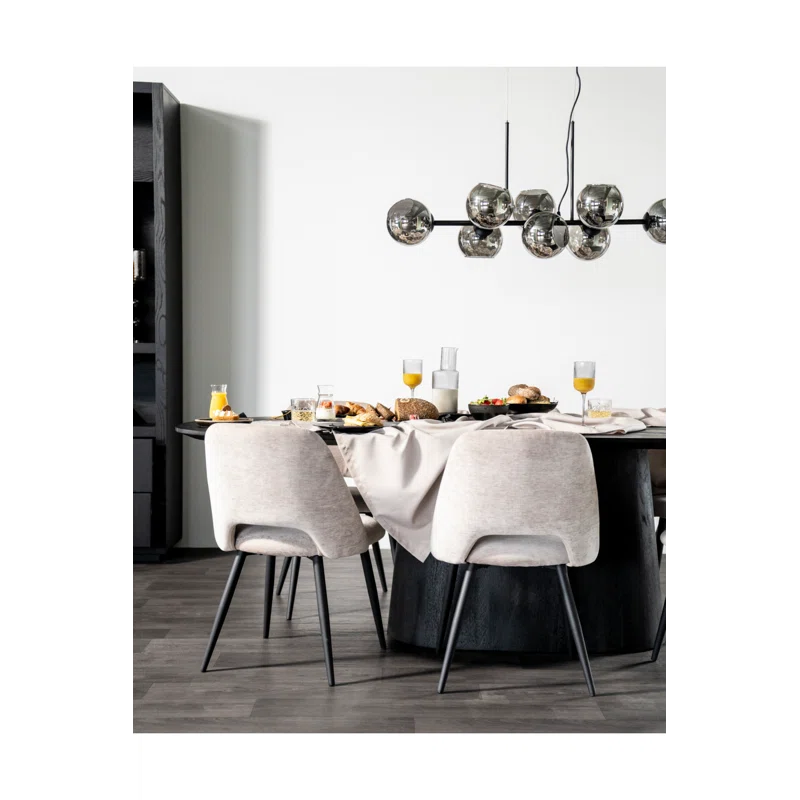 Eleonora Aron Oval Solid Wood Top Dining Table