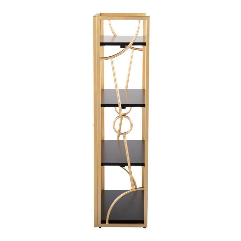 Everly Quinn Constellation Contemporary Bookcase In Metal And Wood By Lumisource