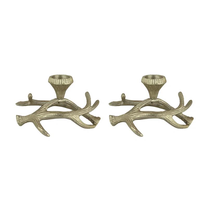 Aspen Creative Corporation 4.75'' H Aluminum Tabletop Votive Holder (Set of 2)