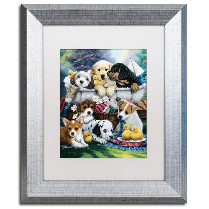 Jenny Newland " Bath Time Pups " by Jenny Newland