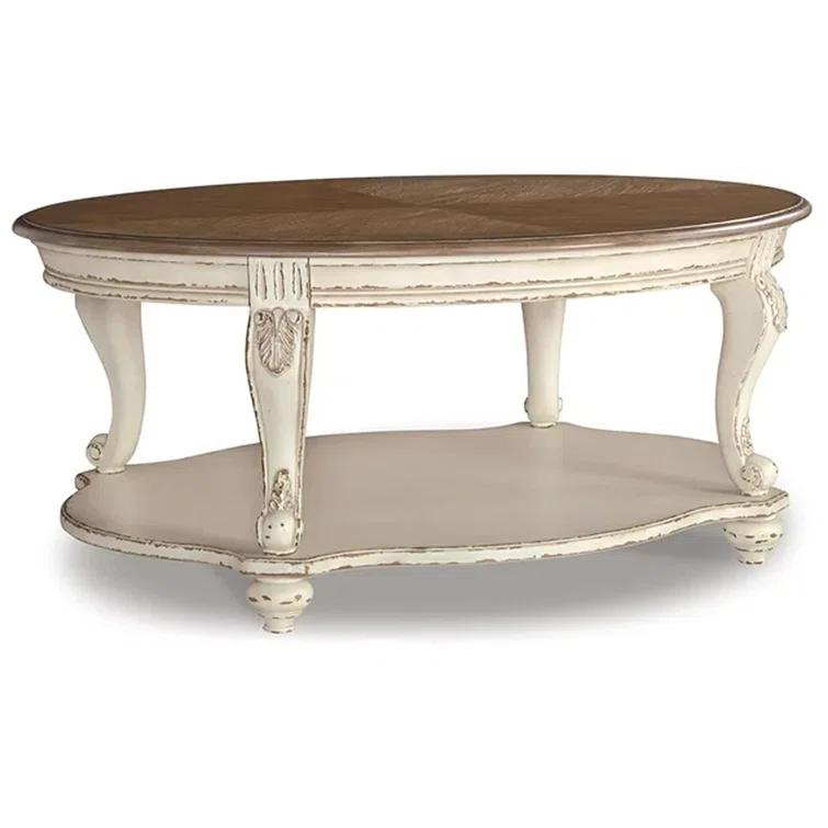 Signature Design By Ashley Casual Realyn Coffee Table White/Brown
