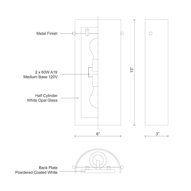 Hudson Flush Mounted Sconce