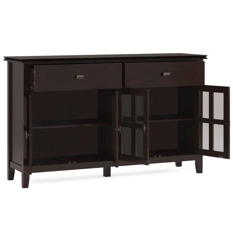 Simpli Home Artisan Large 4 Door Sideboard Buffet