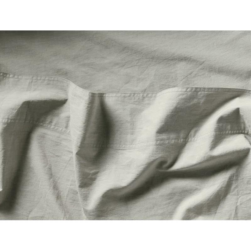 Coyuchi Organic Crinkled Percale Duvet Cover