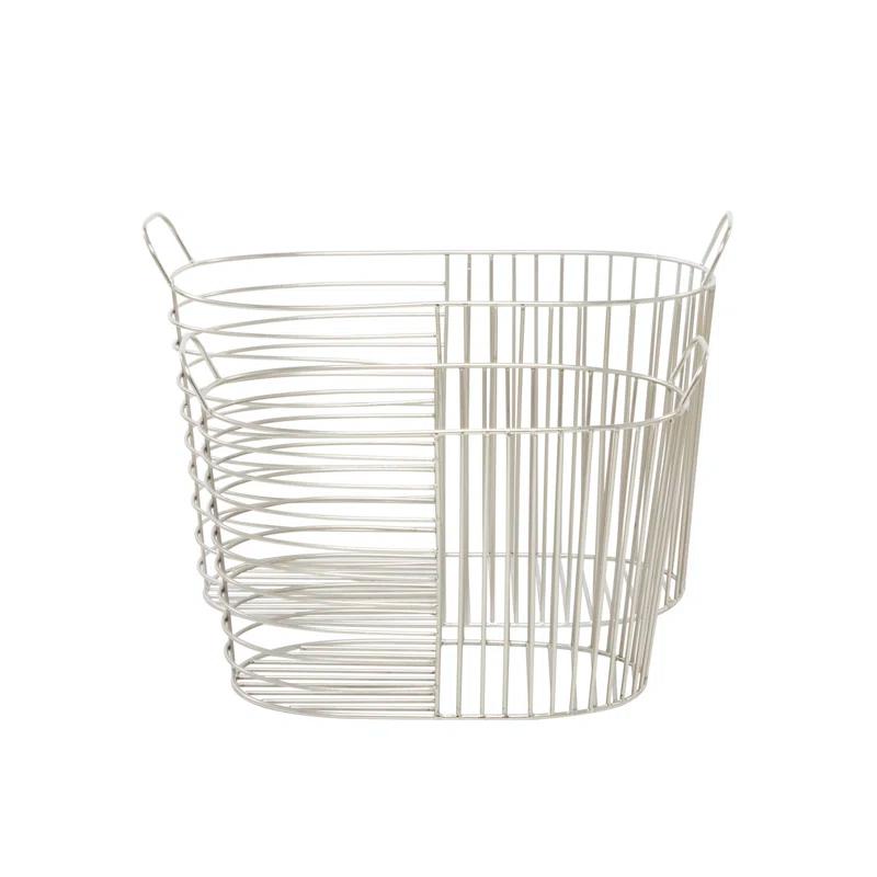 Abbie Metal Basket With Handles - Set of 2