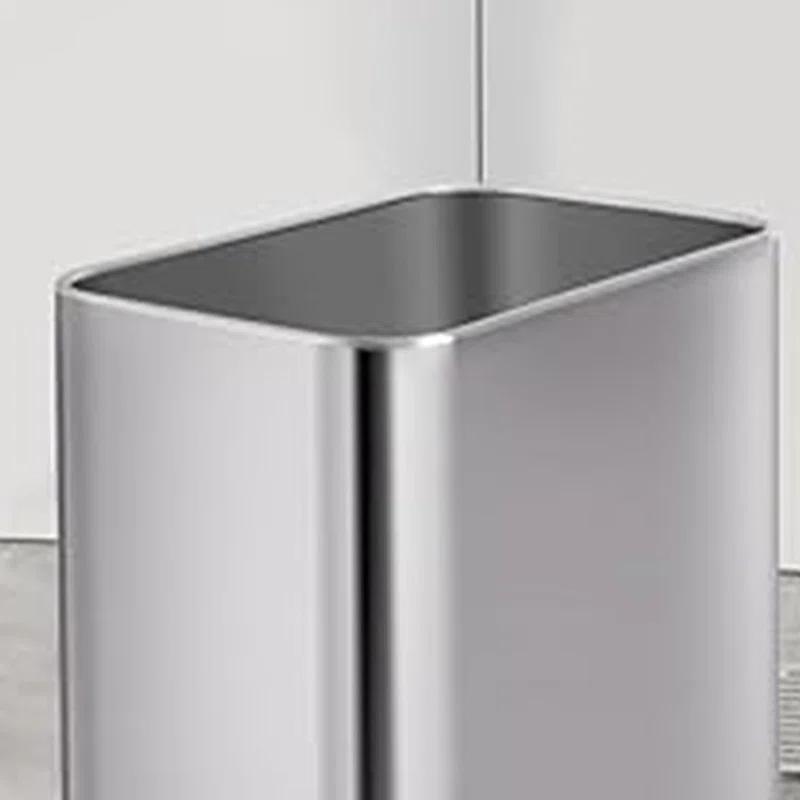 Stainless Steel Open-Top Trash Can - 2.1 Gallons