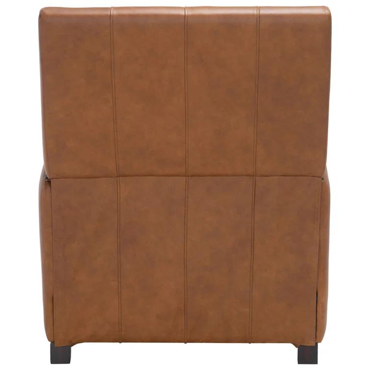 Safavieh  Couture Buddy Leather Nailhead Trim Recliner Dark Grey 30" W x 30" L x 37.5" H