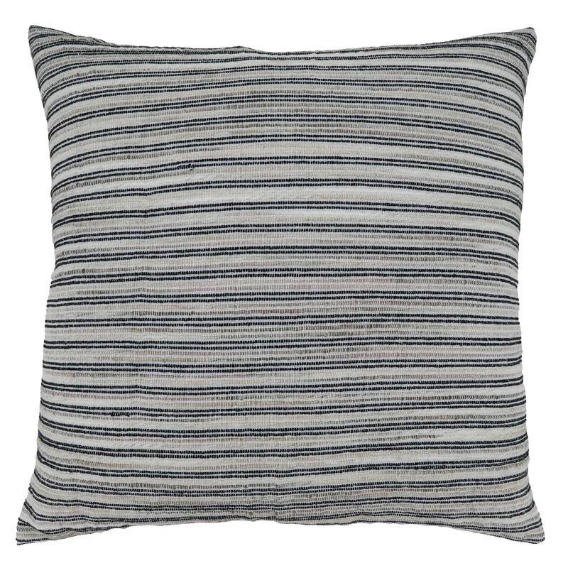 Saro Ginevra Collection Striped Cotton Blend Throw Pillow