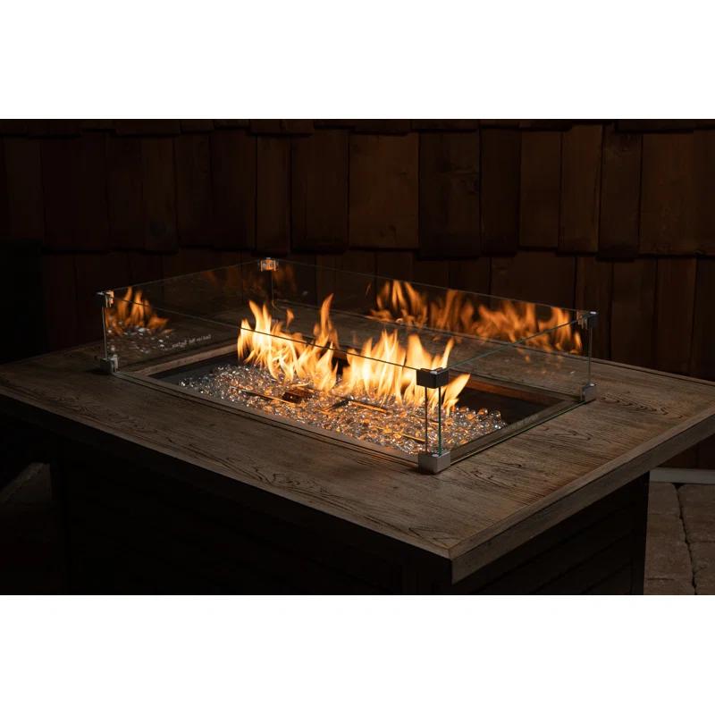 Fire Sense Fire Sense Wind Guard Clear Tempered Glass for Fire Pits & Patio Heaters - Rectangular Wind Guard