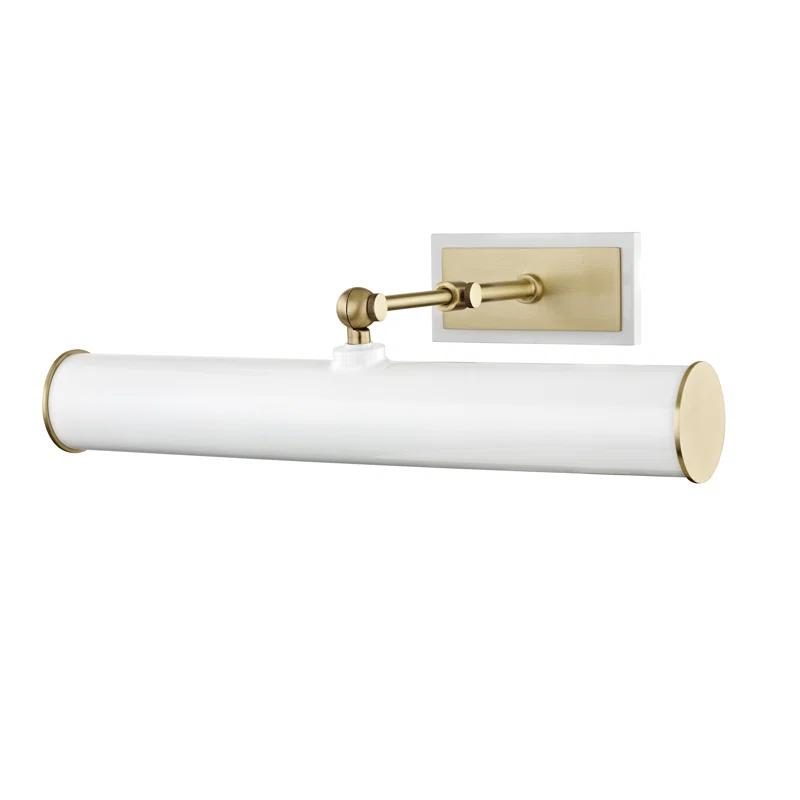 Acosta Picture Light - White and Antique Brass / 2 Light