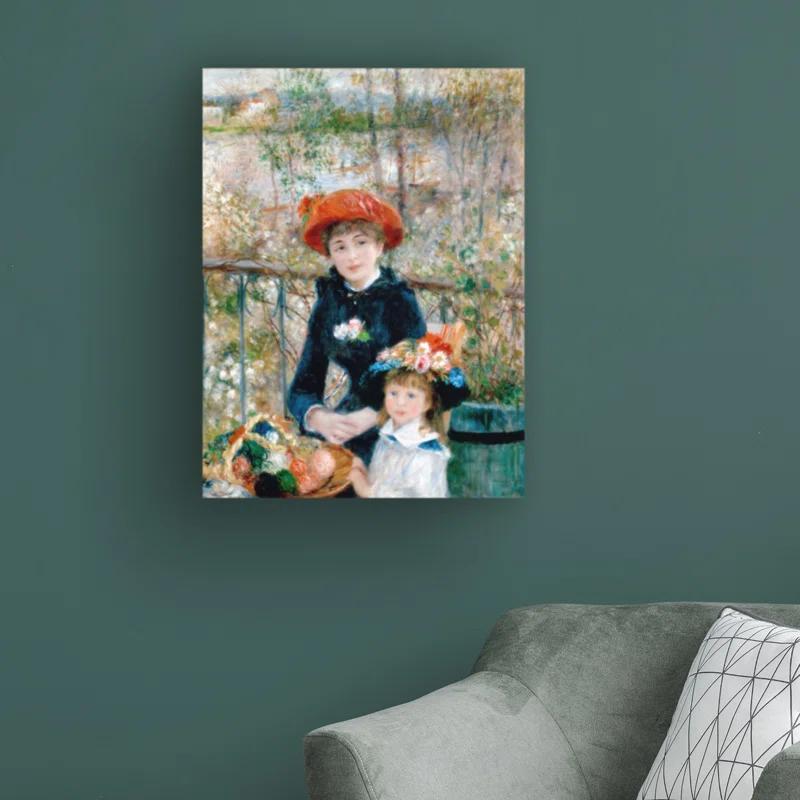 Winston Porter " The Two Sisters On The Terrace 1881 " by Pierre-Auguste Renoir Painting Print