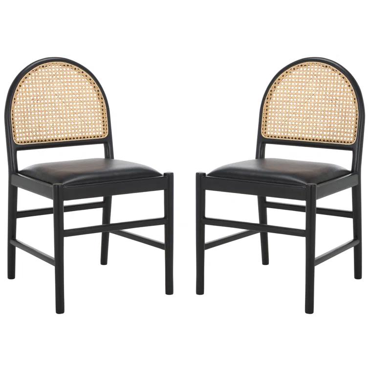 Ottavia Rattan And Leather Dining Chair (Set of 2)