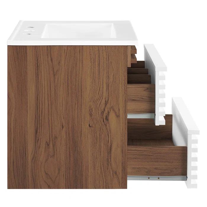 Trio Supply House Modway Render 24" Wall-Mount Bathroom Vanity