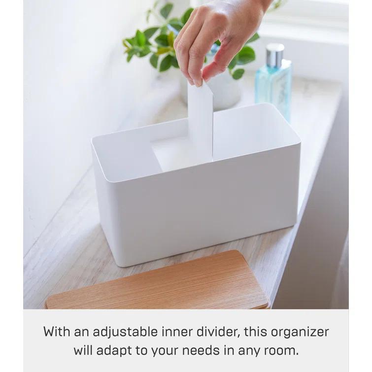 Yamazaki Home Rin Yamazaki Home Countertop Organizer Bathroom Kitchen Toiletries Holder, Sliding Divider