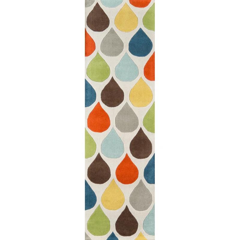 Harriet Bee Javeed Handmade Tufted Wool Lime Green Rug