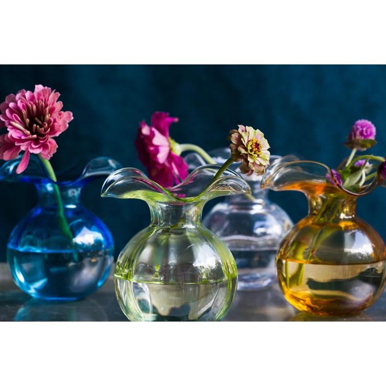 VIETRI Hibiscus Handmade Glass Table Vase
