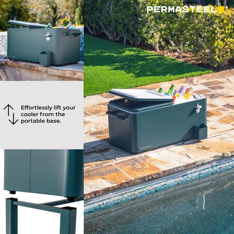 Permasteel 80-Qt Outdoor Patio Cooler with Removable Basin