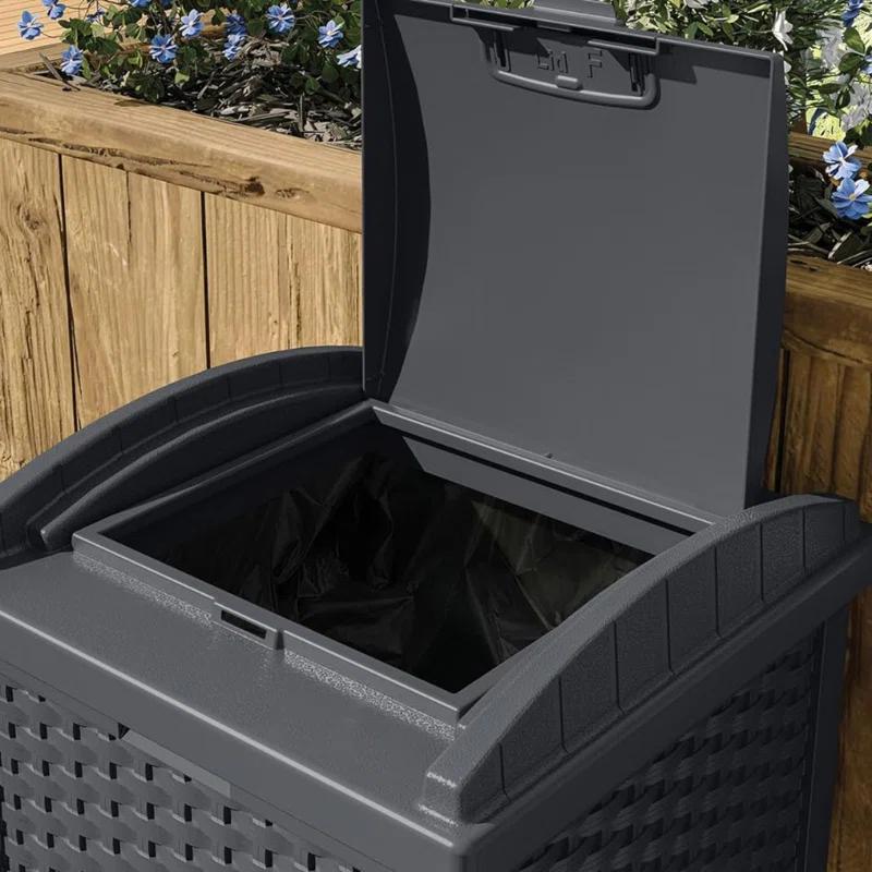 Ameriwood Resin Manual Lift Kitchen Trash Can - 33 Gallons