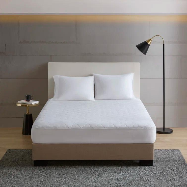 Madison Park All Natural Cotton Percale Quilted Mattress Pad