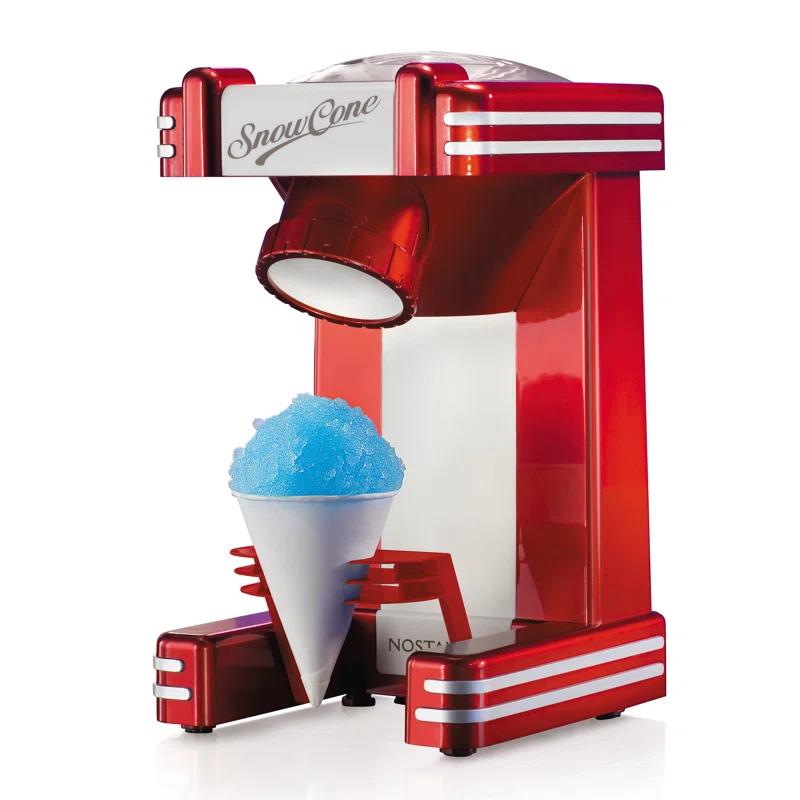 Nostalgia Nostalgia Retro Single Countertop Snow Cone Maker, Includes 1 Reusable Plastic Cup, Stainless Steel Blades