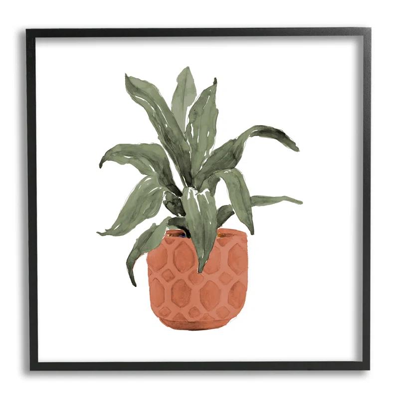 Stupell Industries " Simple House Plant Green Leaves Terracotta Planter Painting " by Lanie Loreth