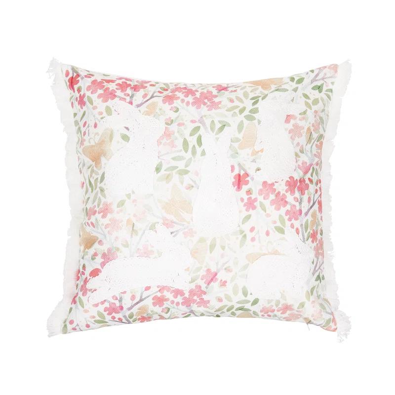 C&F Home Easter Bunnies Flowers Decorative Throw Pillow