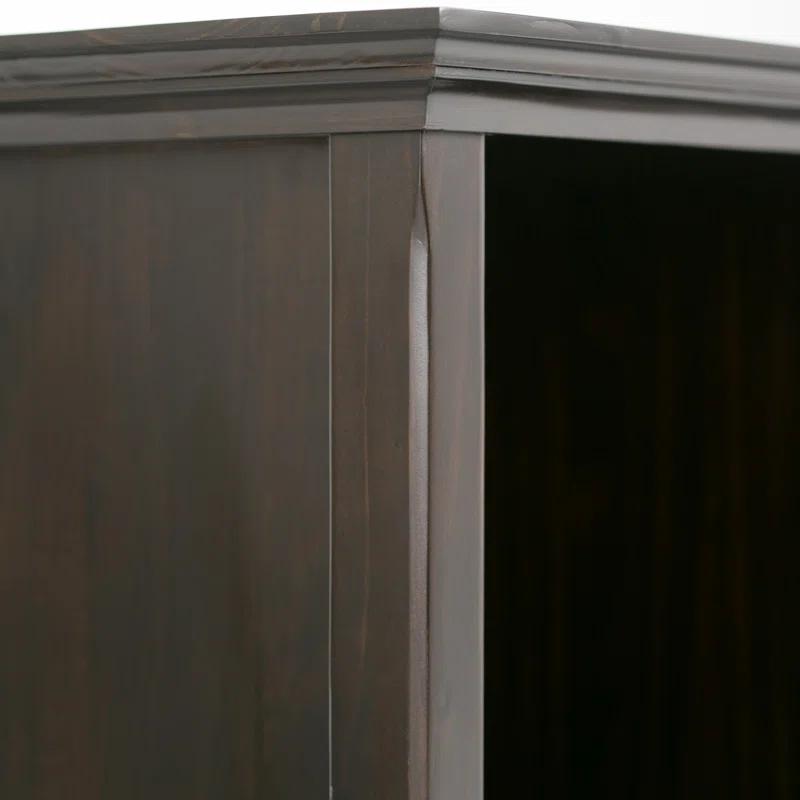 Simpli Home Amherst 57"W Solid Wood Storage Console Table with 8 Cube Storage
