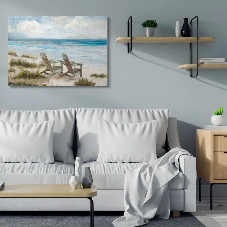 Stupell Industries " Chairs At Shore Line Nautical Landscape " by Carson Lyons
