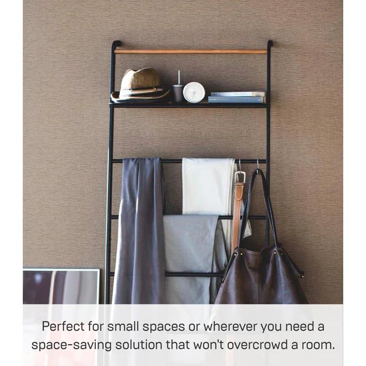 Yamazaki Home Leaning Ladder With Shelf, Space Saving, Steel