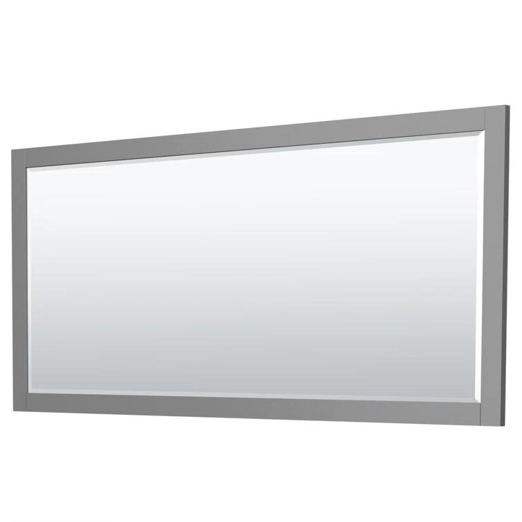 Wyndham Collection Miranda 72" Freestanding Double Bathroom Vanity with Cultured Marble Top with 70" Mirror