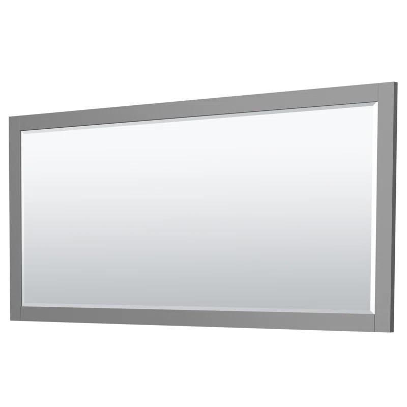 Wyndham Collection Miranda 72" Freestanding Double Bathroom Vanity with Cultured Marble Top with 70" Mirror