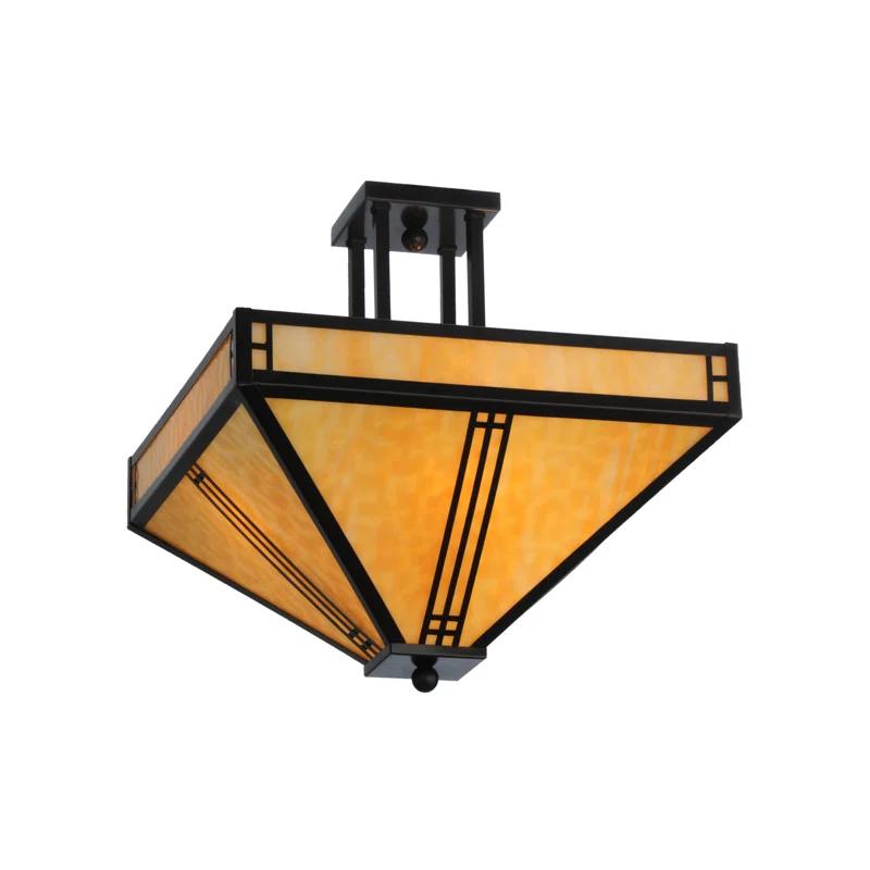 Glass Semi Flush Mount