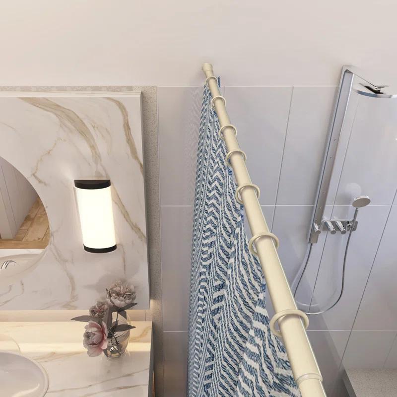 Design House Classic Adjustable Straight Tension Shower Curtain Rod for Bathroom