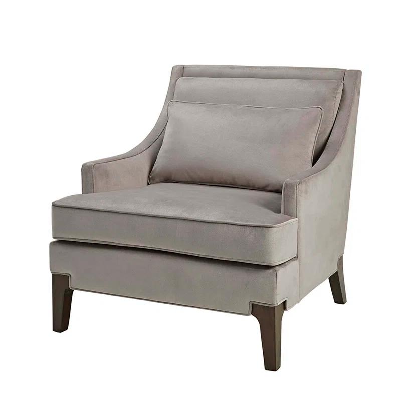 Anna Martha Stewart Anna Velvet Armchair with Lumbar Pillow