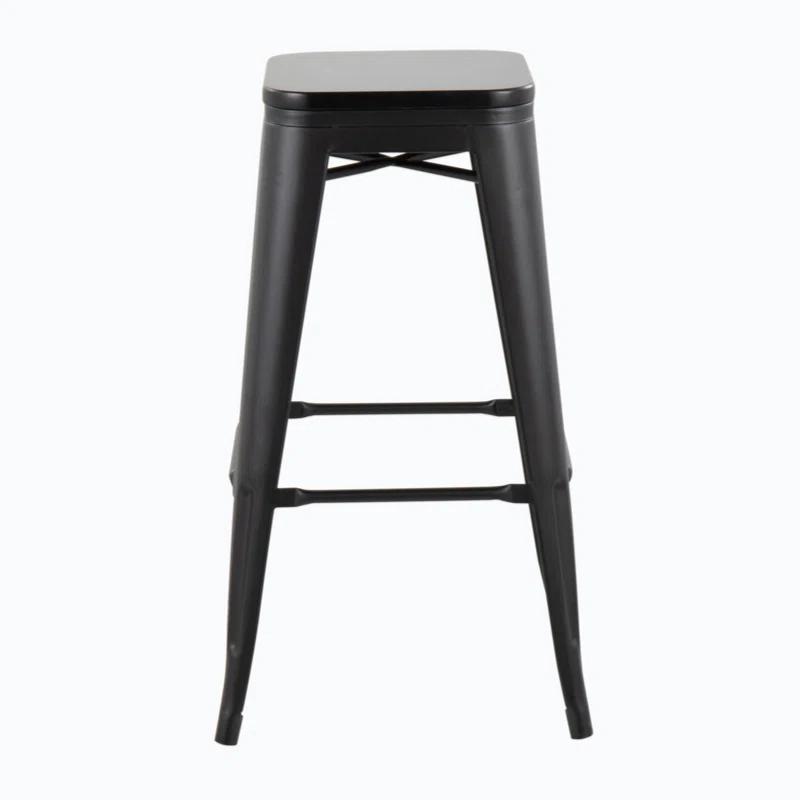Contemporary Barstool In Steel And Wood By Lumisource - Set Of 2 (Set of 2)