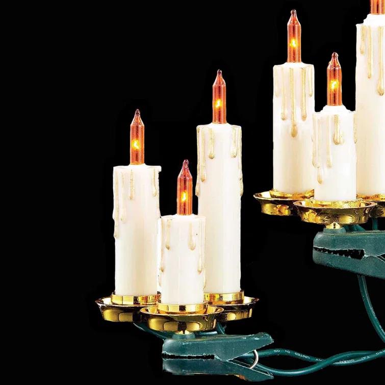 Kurt Adler Kurt Adler Indoor UL 15-Light Triple Candle Light Set, 12ft