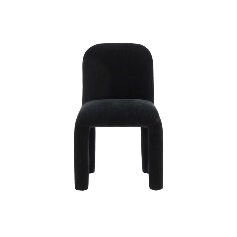 Georgia Black Upholstered Wood Dining Chair